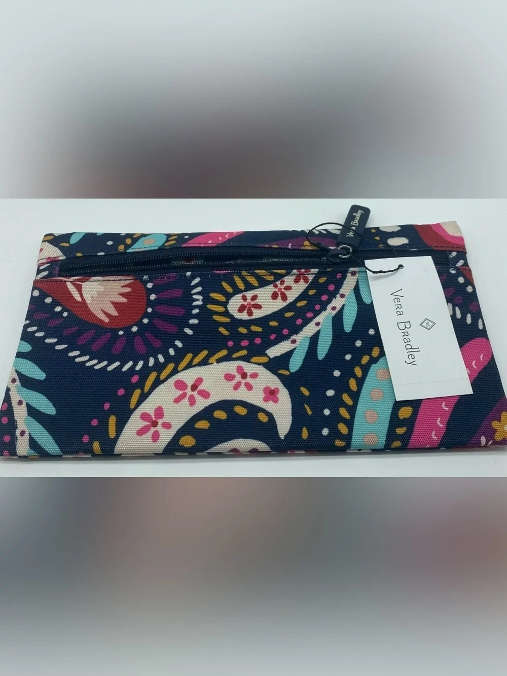 💖🆕💖 Vera Bradley Pencil Pouch In A Painted Paisley Pattern NWT